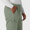 NURTUR Men's Straight Leg Cargo Scrub Pant Sage side detail 2
