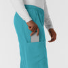 Nurtur Men's Straight Leg Cargo Scrub Pant - Teal Blue