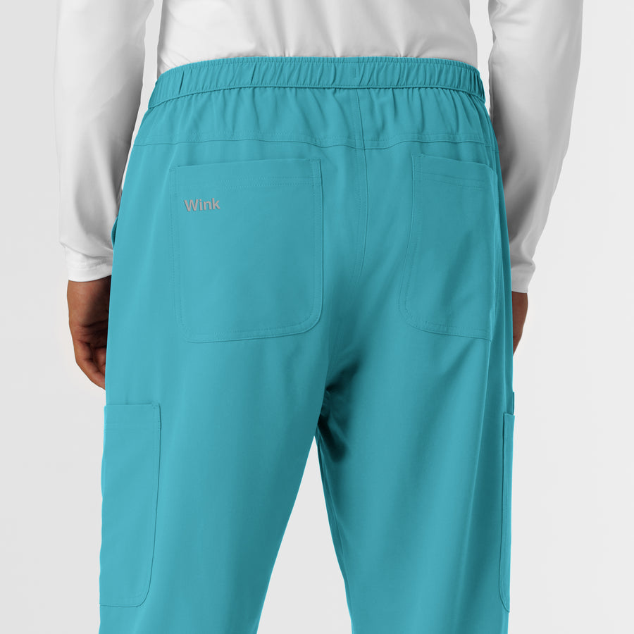 Nurtur Men's Straight Leg Cargo Scrub Pant - Teal Blue