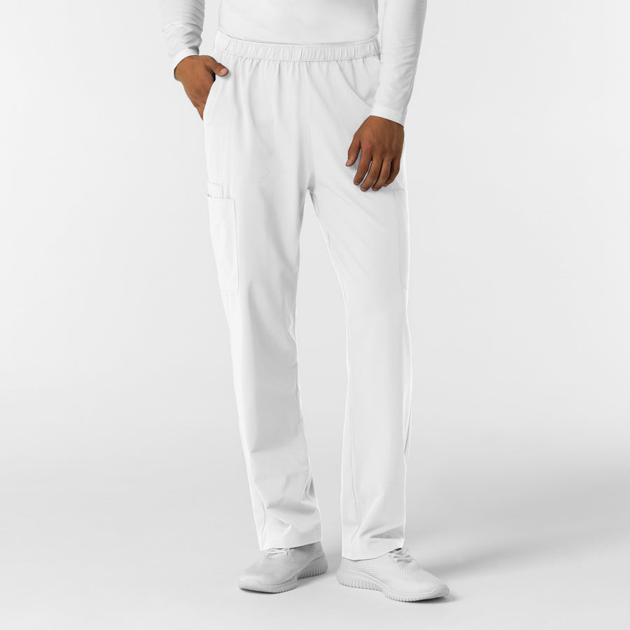 NURTUR Men's Straight Leg Cargo Scrub Pant White