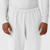 NURTUR Men's Straight Leg Cargo Scrub Pant White front detail
