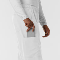 NURTUR Men's Straight Leg Cargo Scrub Pant White hemline detail