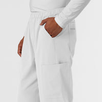 NURTUR Men's Straight Leg Cargo Scrub Pant White back detail