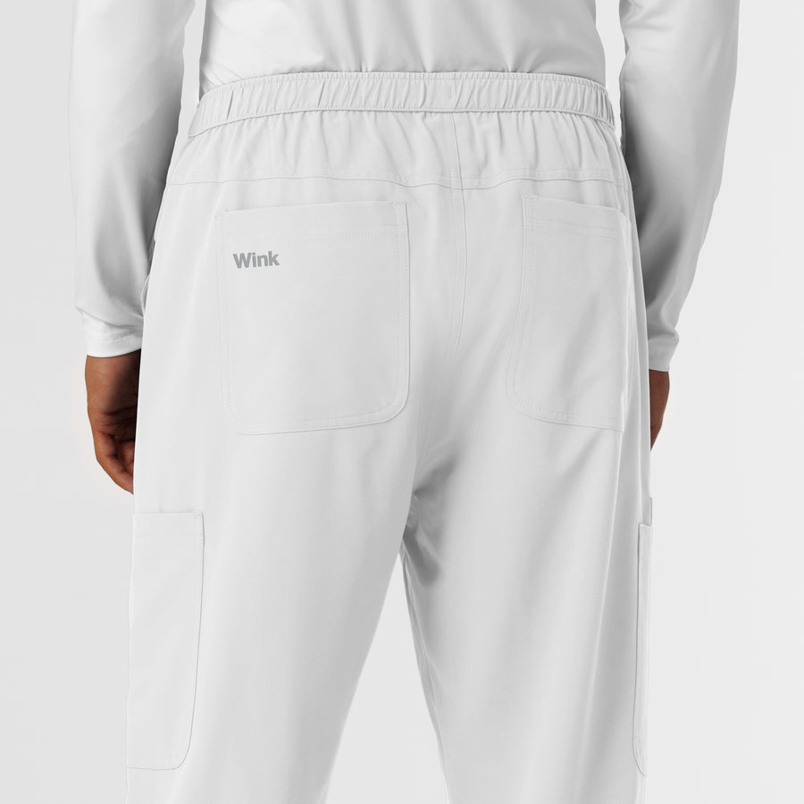 NURTUR Men's Straight Leg Cargo Scrub Pant - White
