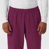 NURTUR Men's Straight Leg Cargo Scrub Pant Wine front detail