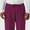 NURTUR Men's Straight Leg Cargo Scrub Pant Wine side detail 1