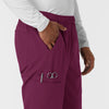 NURTUR Men's Straight Leg Cargo Scrub Pant Wine side detail 2