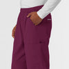 NURTUR Men's Straight Leg Cargo Scrub Pant Wine back detail