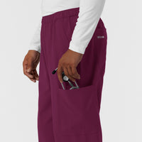 NURTUR Men's Straight Leg Cargo Scrub Pant - Wine