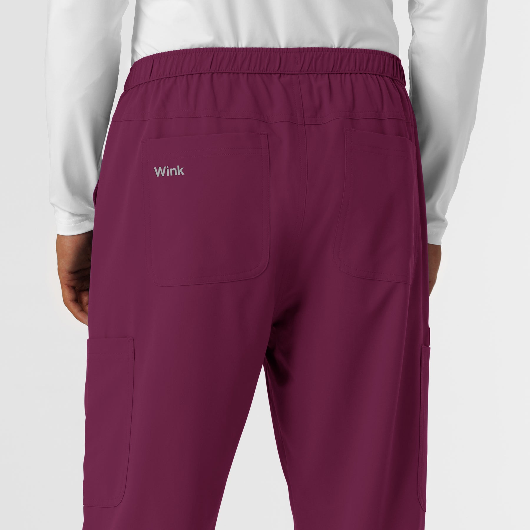 NURTUR Men's Straight Leg Cargo Scrub Pant - Wine