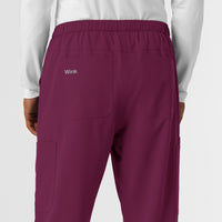 NURTUR Men's Straight Leg Cargo Scrub Pant - Wine