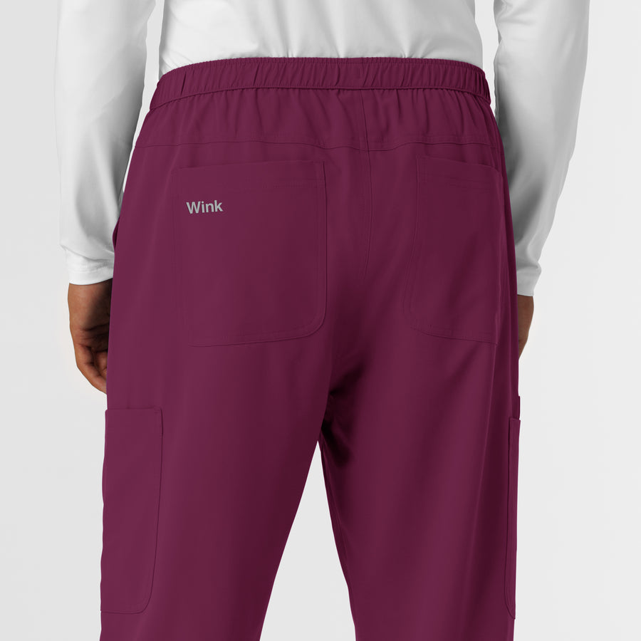 NURTUR Men's Straight Leg Cargo Scrub Pant - Wine