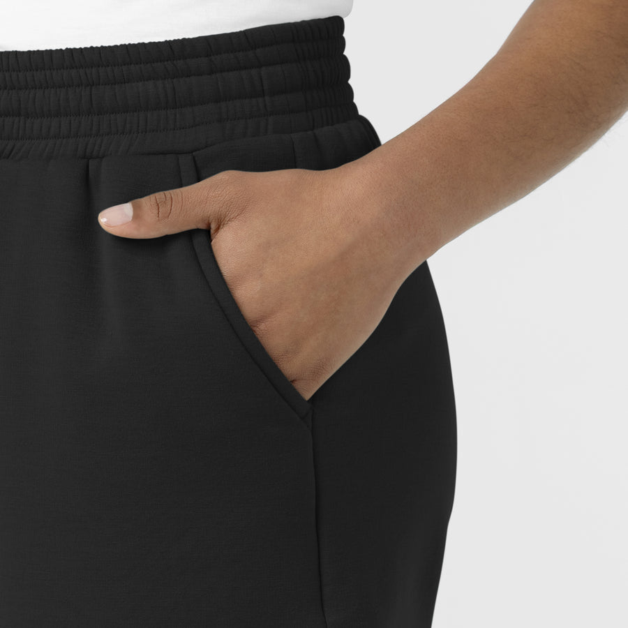 Unwind & Lounge Women's High Rise Shorts - Black side pocket