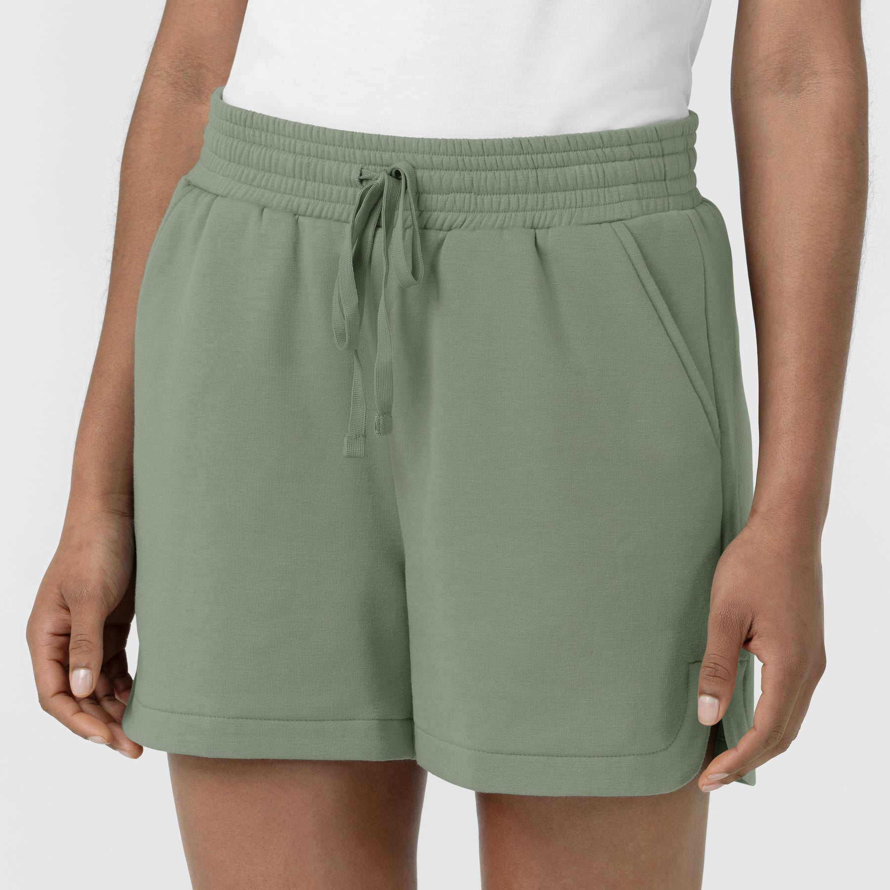 Unwind & Lounge Women's High Rise Shorts - Sage waistband