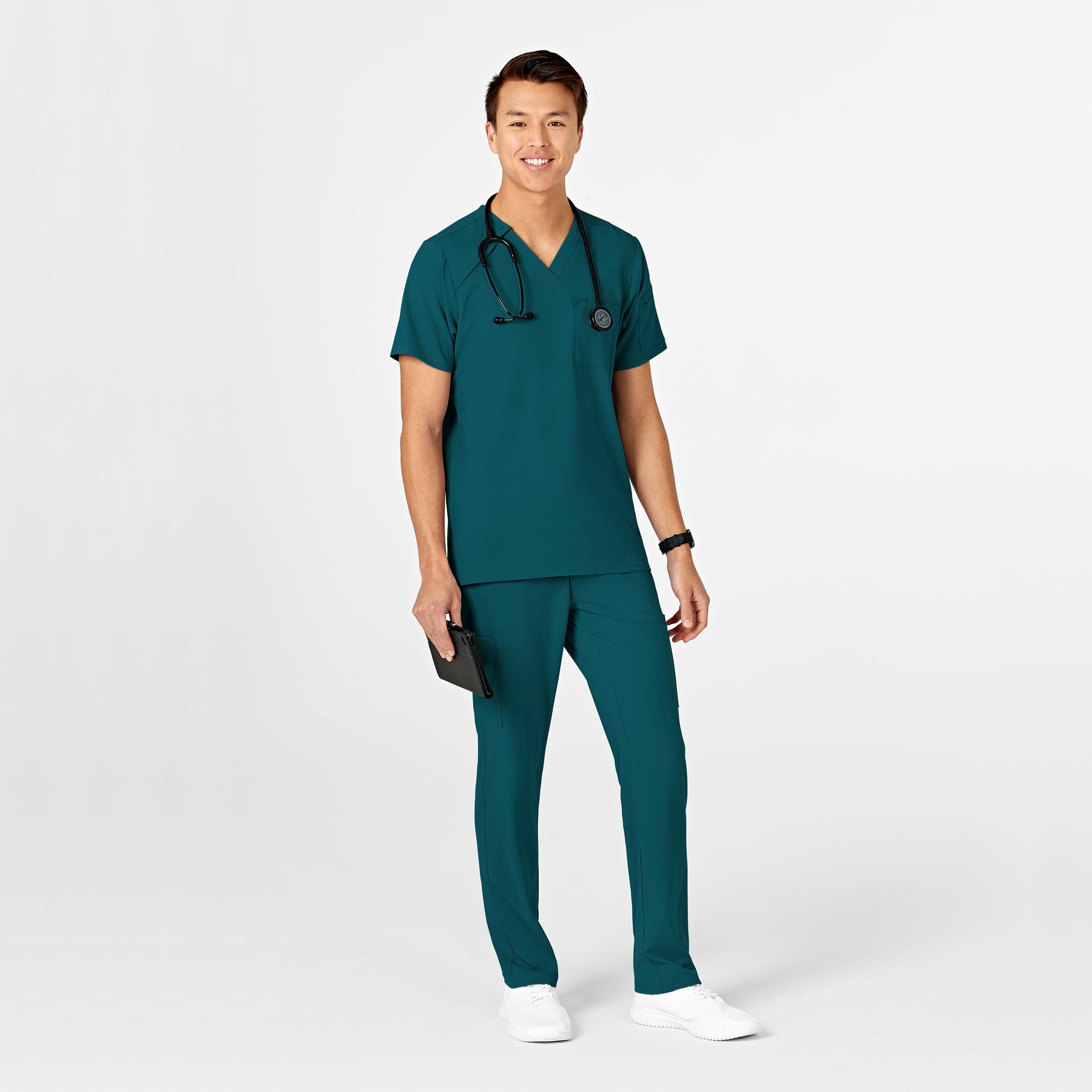 RENEW Men's Straight Slim Scrub Pant Caribbean Blue full scrub set