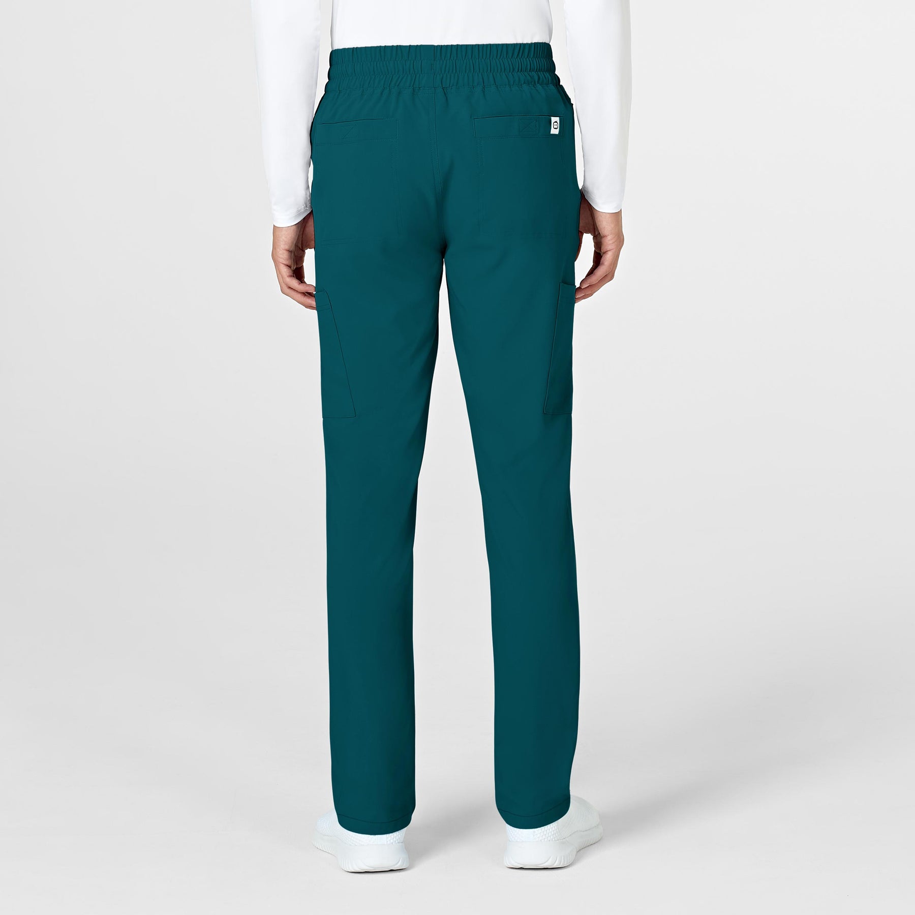 RENEW Men's Straight Slim Scrub Pant Caribbean Blue back view