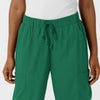 Boundless Women's Classic Wide Leg Cargo Scrub Pant Hunter front detail