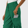 Boundless Women's Classic Wide Leg Cargo Scrub Pant Hunter back detail