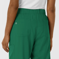 Boundless Women's Classic Wide Leg Cargo Scrub Pant - Hunter