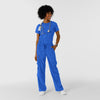 Boundless Women's Classic Wide Leg Cargo Scrub Pant Royal full scrub set
