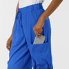 Boundless Women's Classic Wide Leg Cargo Scrub Pant Royal double cargo pocket detail
