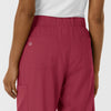 Boundless Women's Classic Wide Leg Double Cargo Scrub Pant - Ruby