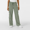 Boundless Women's Classic Wide Leg Cargo Scrub Pant Sage