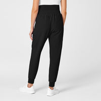 W123 Maternity Jogger Scrub Pant Black back view