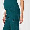 W123 Maternity Jogger Scrub Pant Caribbean Blue front detail