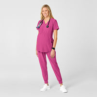 W123 Maternity Jogger Scrub Pant Hot Pink scrub set