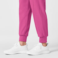 W123 Maternity Jogger Scrub Pant Hot Pink back detail