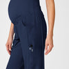 W123 Maternity Jogger Scrub Pant Navy front detail