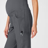 W123 Maternity Jogger Scrub Pant Pewter front detail