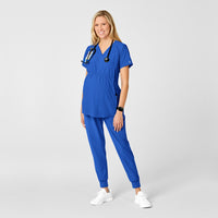 W123 Maternity Jogger Scrub Pant Royal scrub set