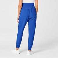 W123 Maternity Jogger Scrub Pant Royal back view