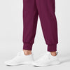 W123 Maternity Jogger Scrub Pant Wine back detail