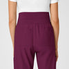 W123 Maternity Jogger Scrub Pant - Wine