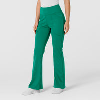 RENEW Knit Women's Flare Yoga Scrub Pant Bahama Breeze side view