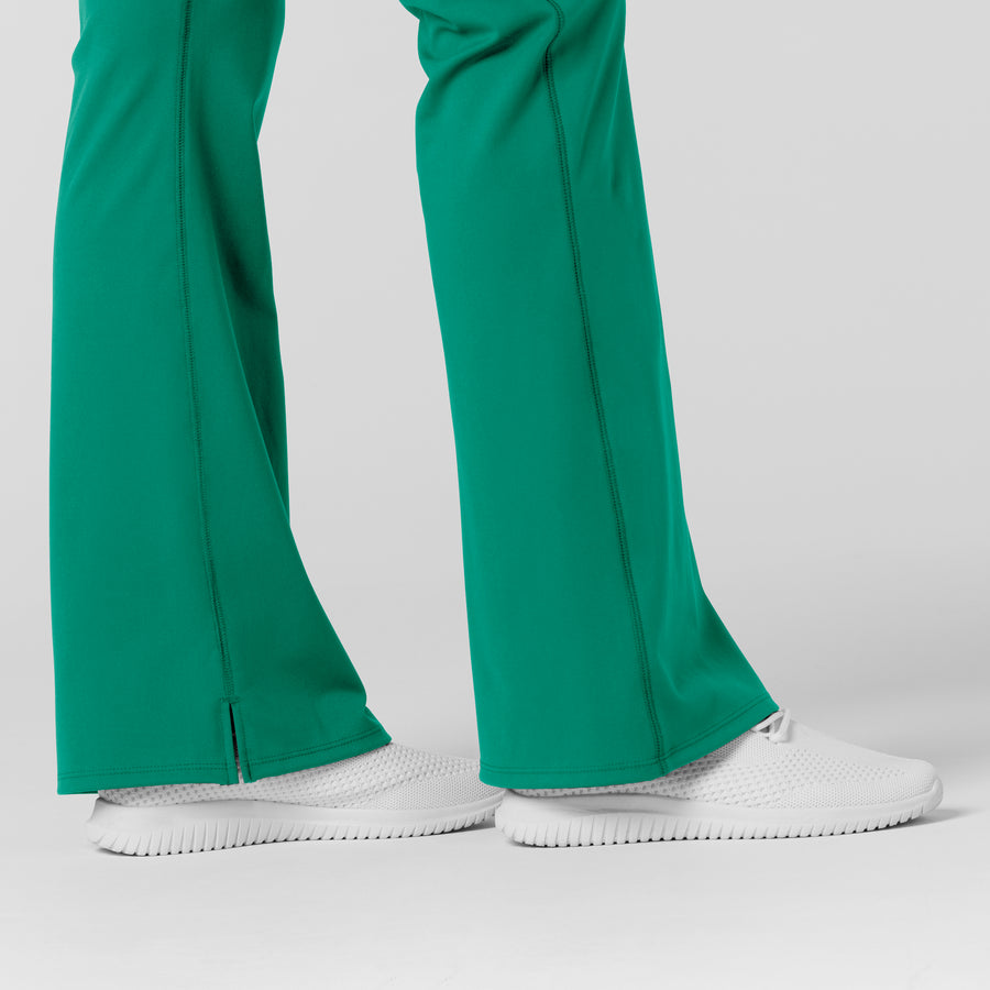 RENEW Knit Women's Flare Yoga Scrub Pant Bahama Breeze back detail