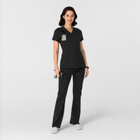 RENEW Knit Women's Yoga Scrub Pant Black full scrub set