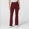RENEW Knit Women's Flare Yoga Scrub Pant Burgundy