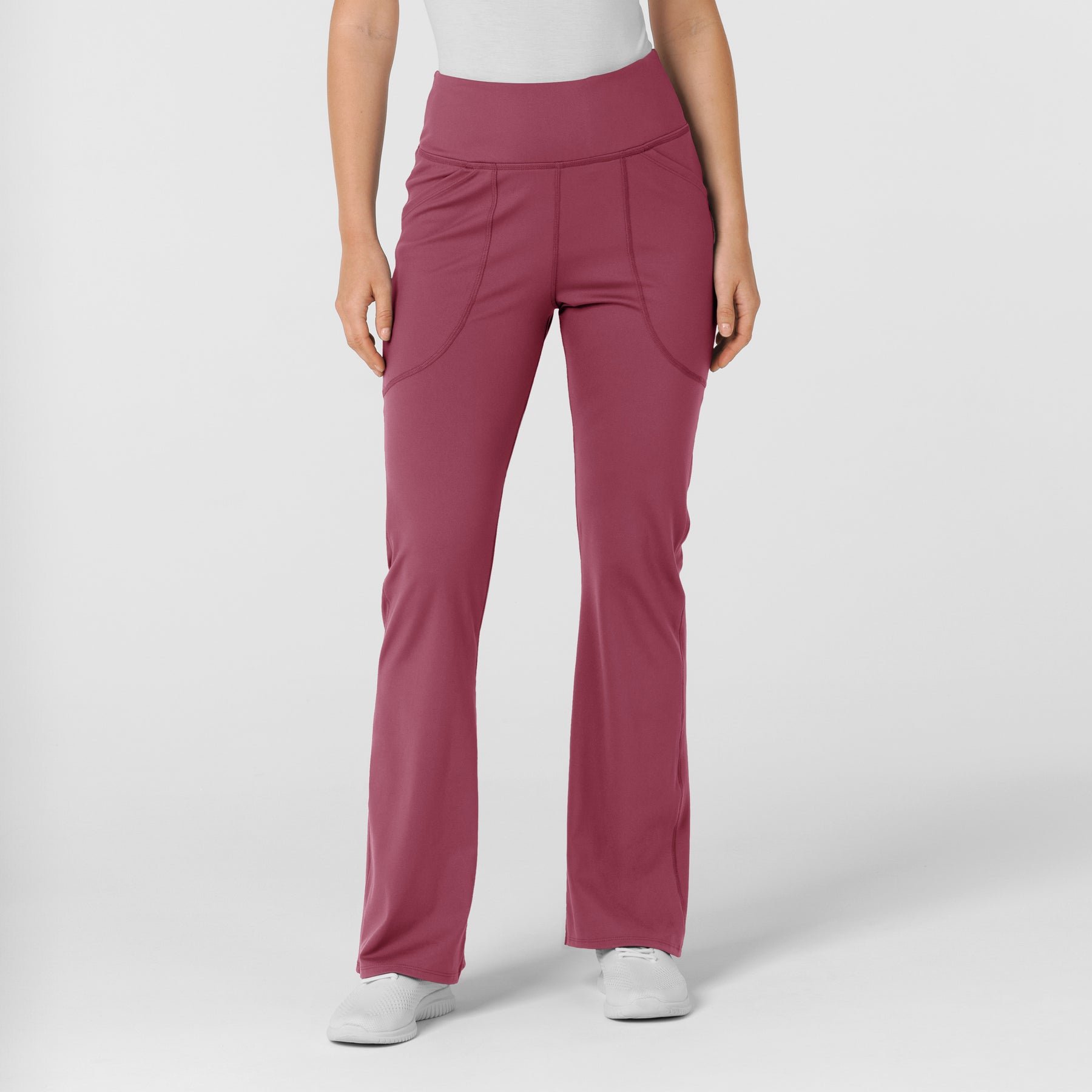 RENEW Knit Women's Flare Yoga Scrub Pant Carnation