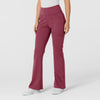RENEW Knit Women's Flare Yoga Scrub Pant Carnation side view