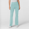 RENEW Knit Women's Flare Yoga Scrub Pant Coastal Blue