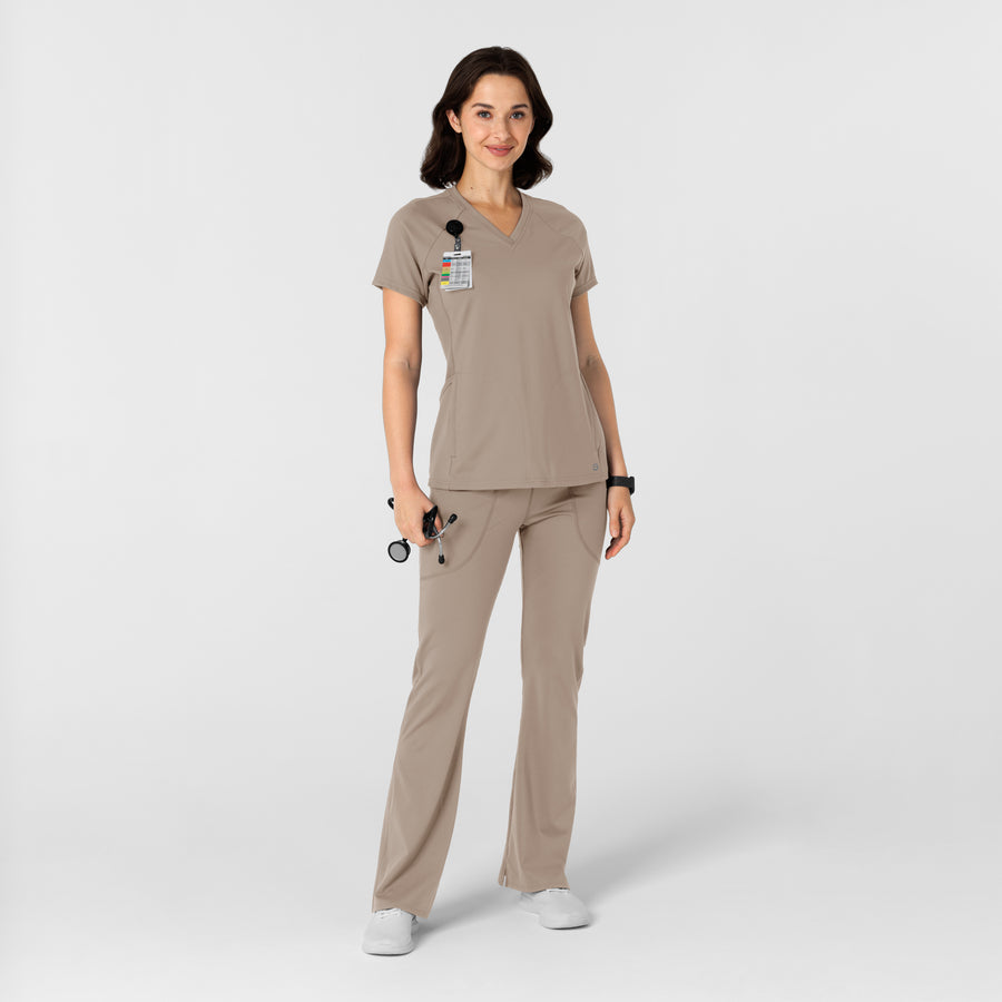 RENEW Knit Women's Flare Yoga Scrub Pant Haze full scrub set