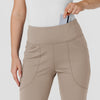 RENEW Knit Women's Flare Yoga Scrub Pant Haze front detail