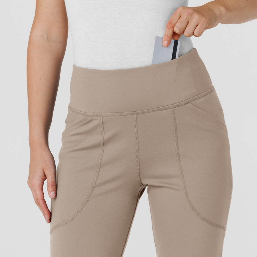 RENEW Knit Women's Flare Yoga Scrub Pant Haze front detail