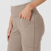 RENEW Knit Women's Flare Yoga Scrub Pant Haze side detail 2