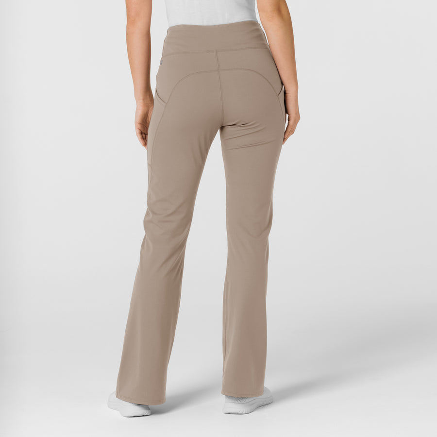 RENEW Knit Women's Flare Yoga Scrub Pant Haze back view
