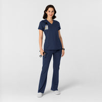 RENEW Knit Women's Yoga Scrub Pant Navy full scrub set